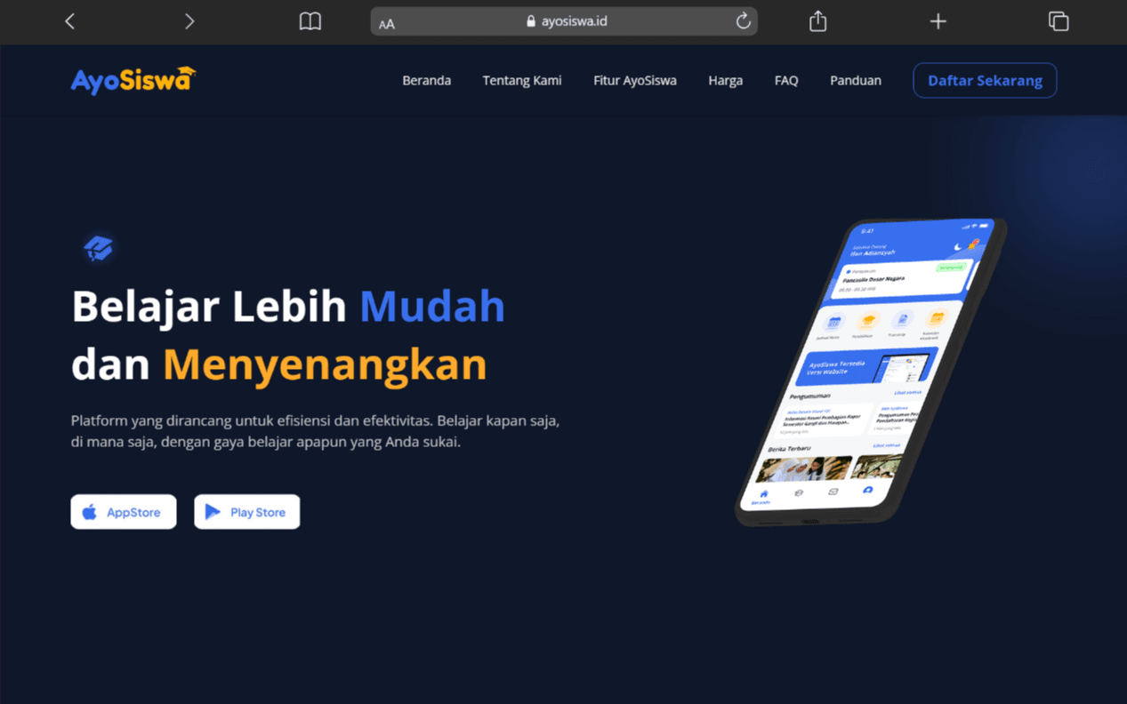 Screenshot of AyoSiswa