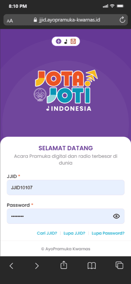 Screenshot of Jota Joti - AyoPramuka Kwarnas